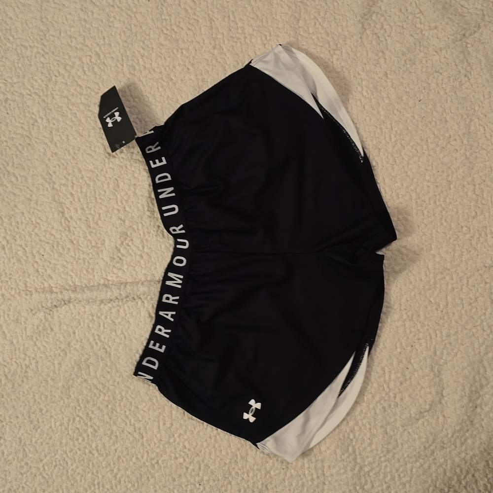 Womens Under Armour black running shorts